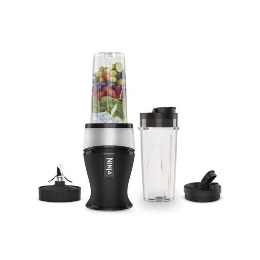 Ninja Mini Mixer Silber Schwarz, Blender für Smoothies & Eis