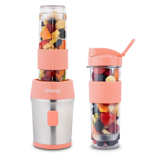 H.Koenig Standmixer SMOO10 Rosa, kompakter Smoothie Maker