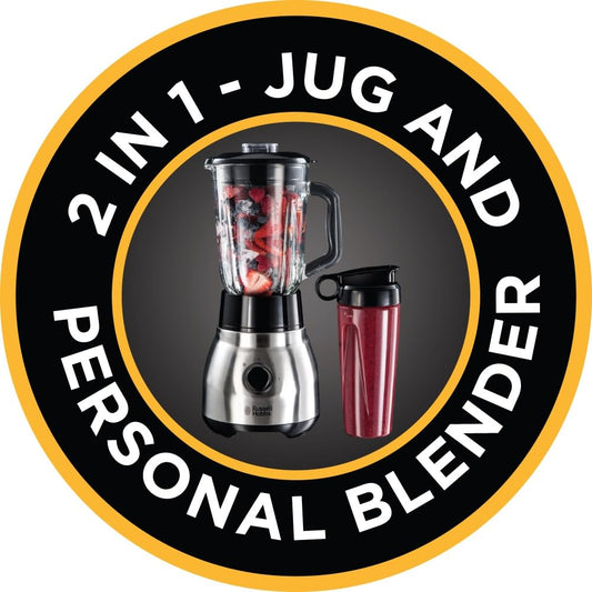 Russell Hobbs 2-in-1 Standmixer, Smoothie Maker Edelstahl