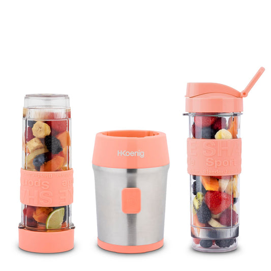H.Koenig Standmixer SMOO10 Rosa, kompakter Smoothie Maker