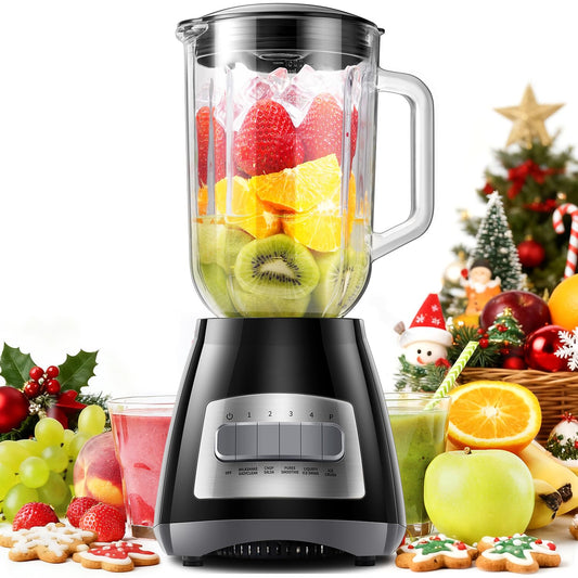SHARDOR Küchenmixer 700W, Glasbehälter 1,5L Schwarz